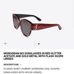 BRAND NEW YSL GLITTER SUNGLASSES!!!